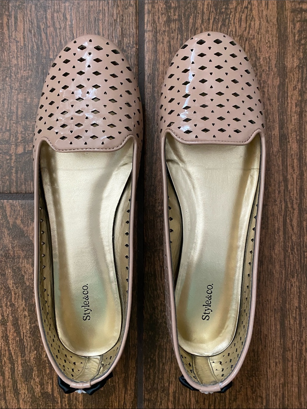 Style & Co. Blight Buff Perforated Ballet Flats, size 8.5